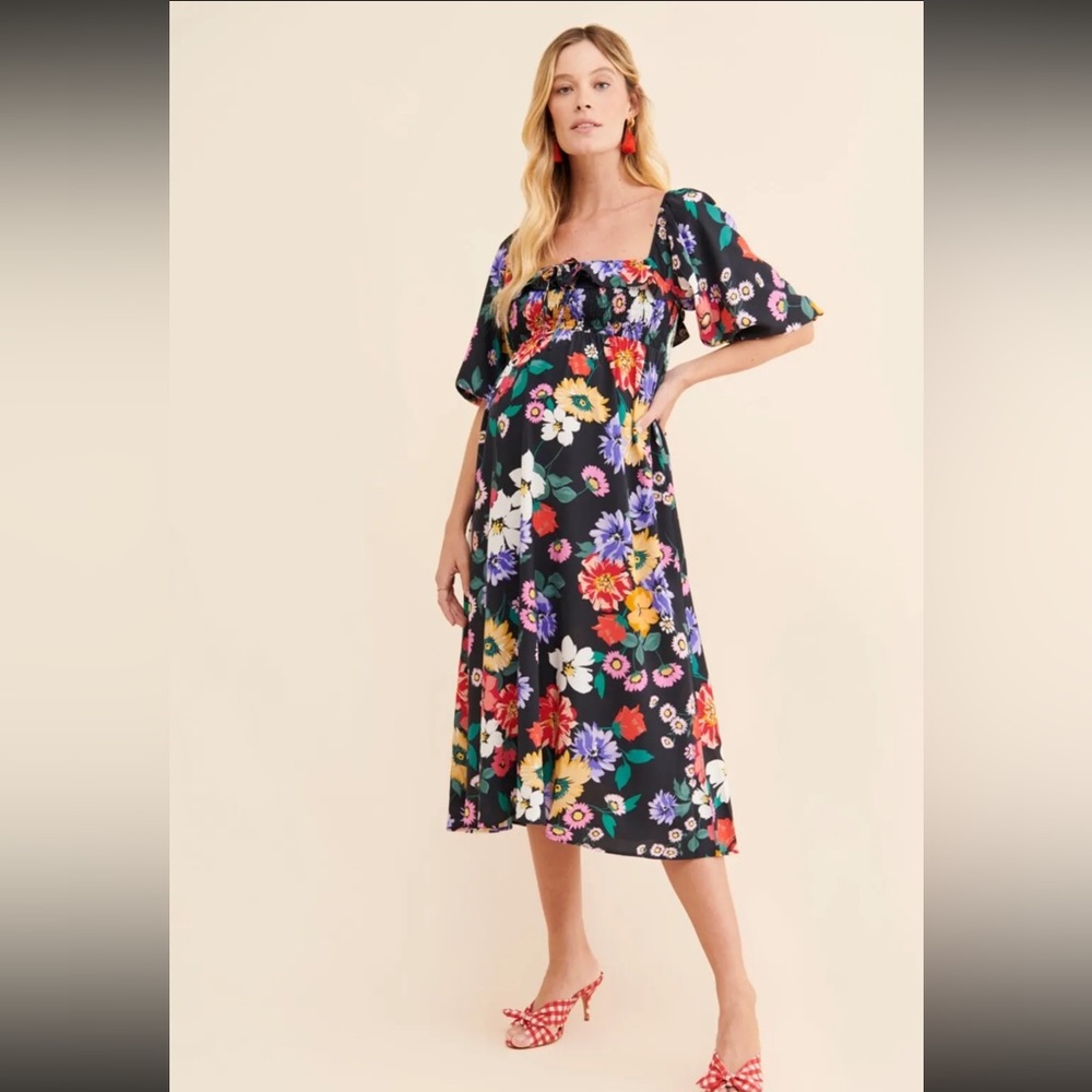 Yumi Kim Black Floral Dress